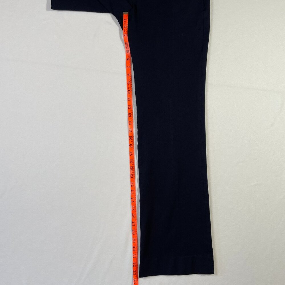 Banana Republic Logan Trousers Navy Blue Cotton Blend Stretch Size 10 L - Picture 11 of 16